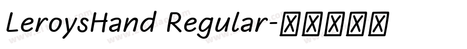 LeroysHand Regular字体转换